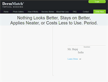 Tablet Screenshot of dermmatchindia.com